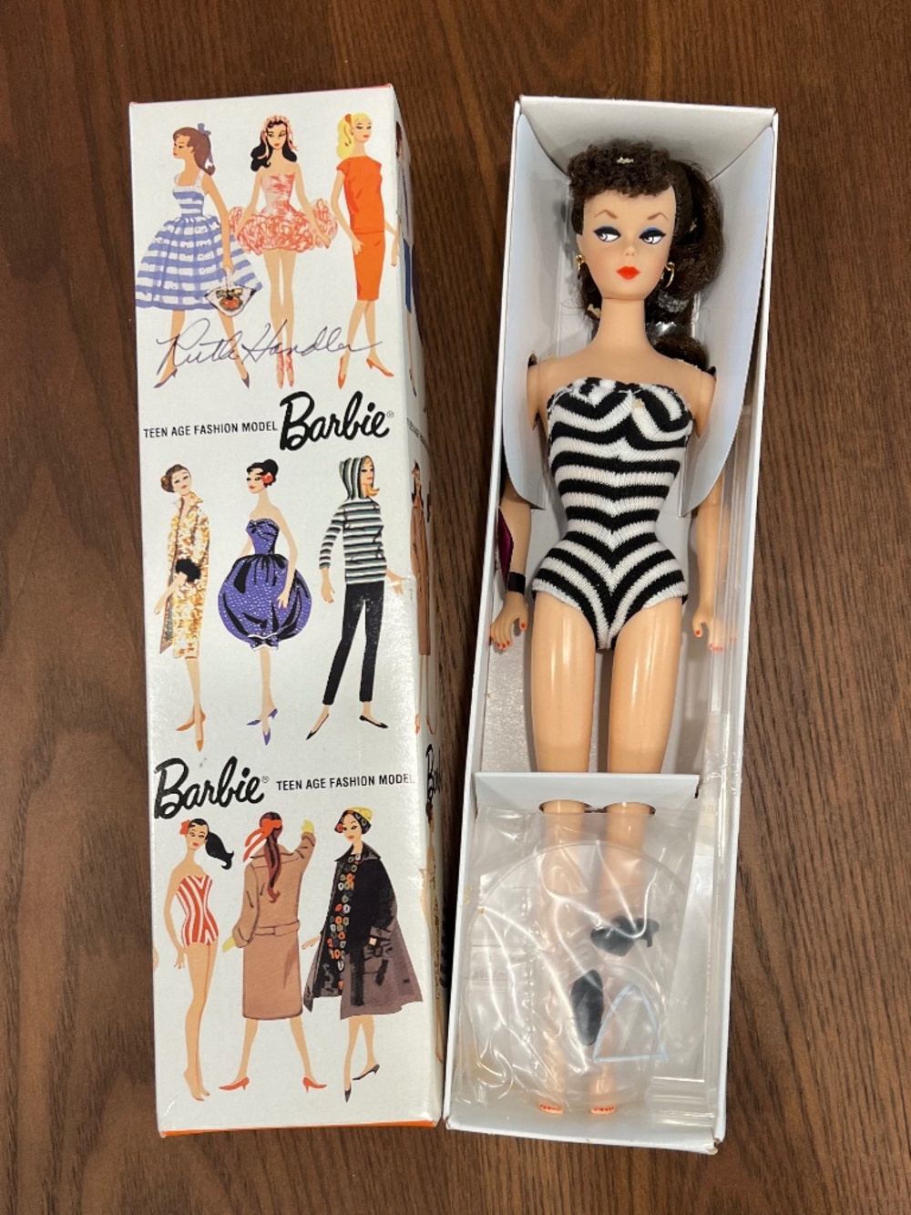 35th Anniversary Barbie 1959 Reproduction Teen Age Fashion Model Stock #850 NRFB